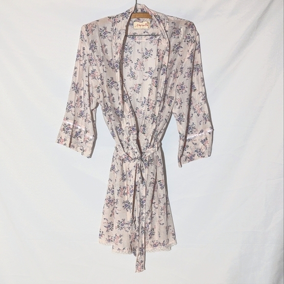 Papinelle Other - Papinelle Silk Cotton Pastel Pink Floral Midi Robe